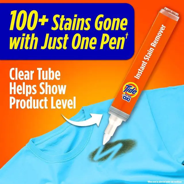 Alt view image 7 of 7 - Tide ToGo Instant Stain Remover Pens, 3Count Portable BleachFree Spot Cleaner, OntheGo Food & Drink Stain Treatment for Clothing, Cotton, Wool, Polyester & Carpet