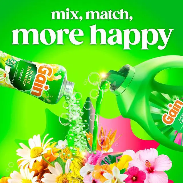 Alt view image 7 of 7 - Gain Happy Hibiscus Liquid Laundry Detergent, 81 fl oz, 61Loads, LongLasting Tropical Vanilla Fragrance, Powerful OdorDefense, Compatible With All Washing Machines