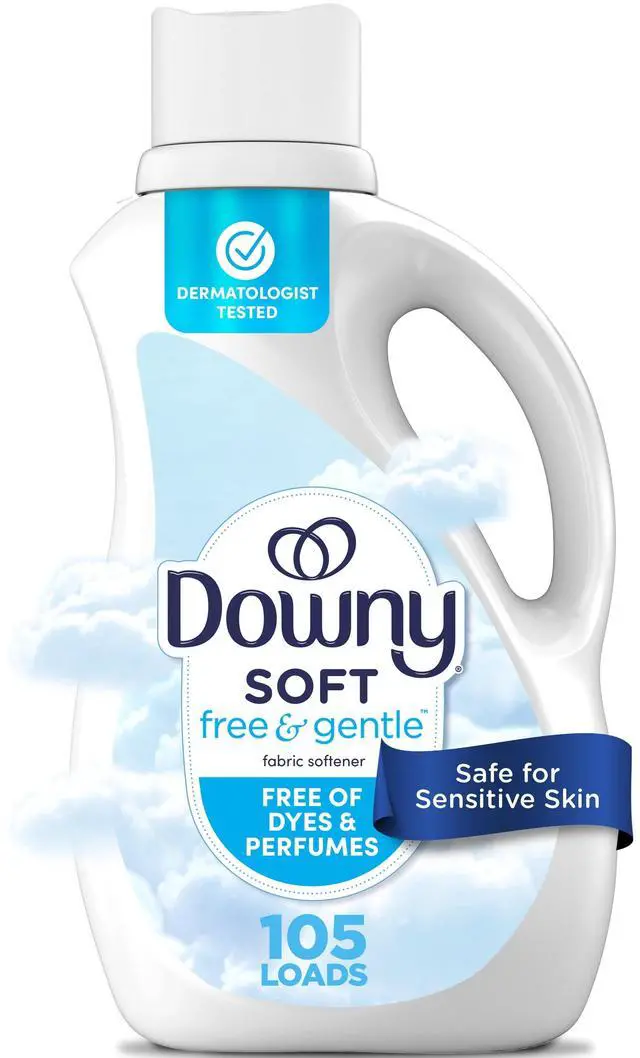 Main image of Downy Free & Gentle Fabric Softener, 77 fl oz, 105 Loads, Hypoallergenic
