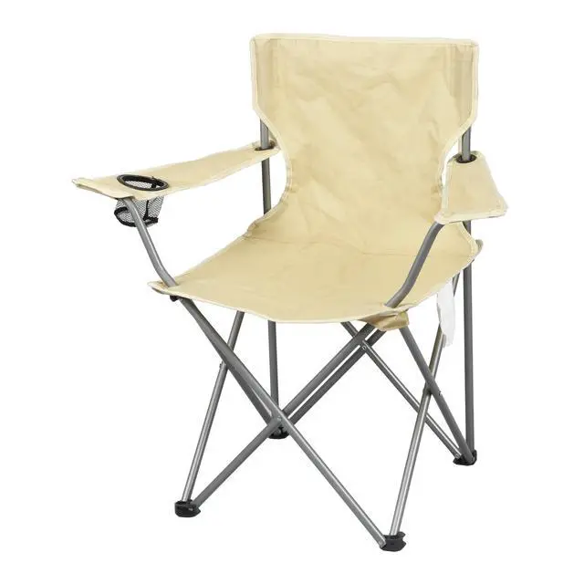 Alt view image 5 of 6 - Ozark Trail Quad Folding Camp Chair with Mesh Cup Holder, Gold