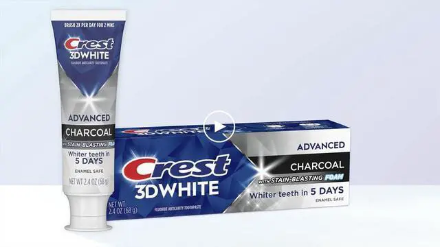 Alt view image 4 of 7 - Crest 3D White Advanced Charcoal Whitening Toothpaste, 3.3 oz