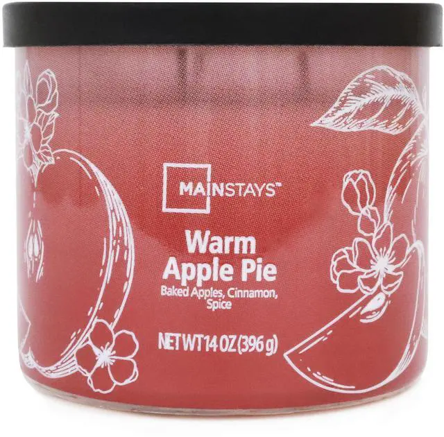 Main image of Mainstays 3-Wick Ombre Wrap Warm Apple Pie Jar Candle, 14 Ounce