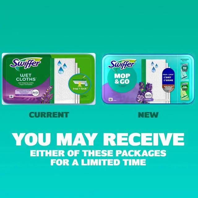 Alt view image 5 of 7 - Swiffer Mop & Go, Wet Pads Refill, Floor Cleaner, Cleaning Cloths, Lavender, 12 Count