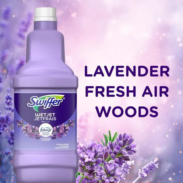 Alt view image 7 of 7 - Swiffer Wet Jet Solution Refill, Lavender, 1 x 42.2 fl oz