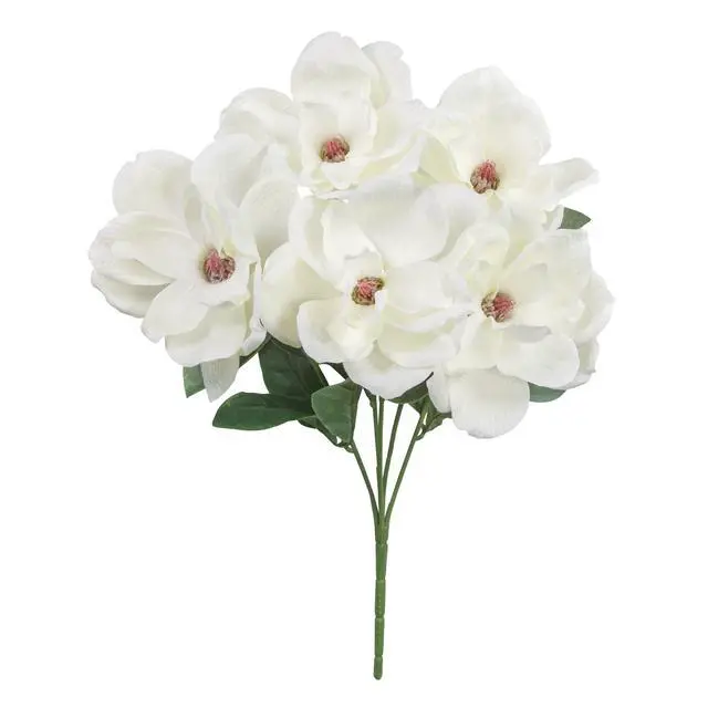 Alt view image 6 of 6 - 19-inch Artificial Silk White Magnolia Bush, for Indoor Use, by Mainstays