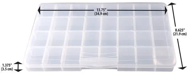 Alt view image 3 of 6 - The Beadery - 32 Comp Large Bead Keeper Box - Clear Plastic - 2176