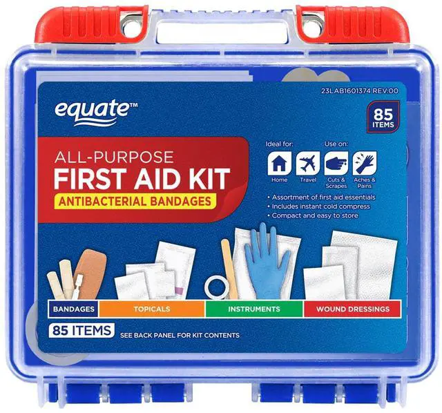 Main image of Equate On-the-Go First Aid Kit - Home, Travel, Office, Auto, School, 85 Pieces