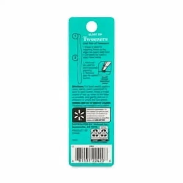 Alt view image 3 of 5 - (4 pack) Equate Stainless Steel Classic Slant-Tip Eyebrow Tweezers, 1 Count