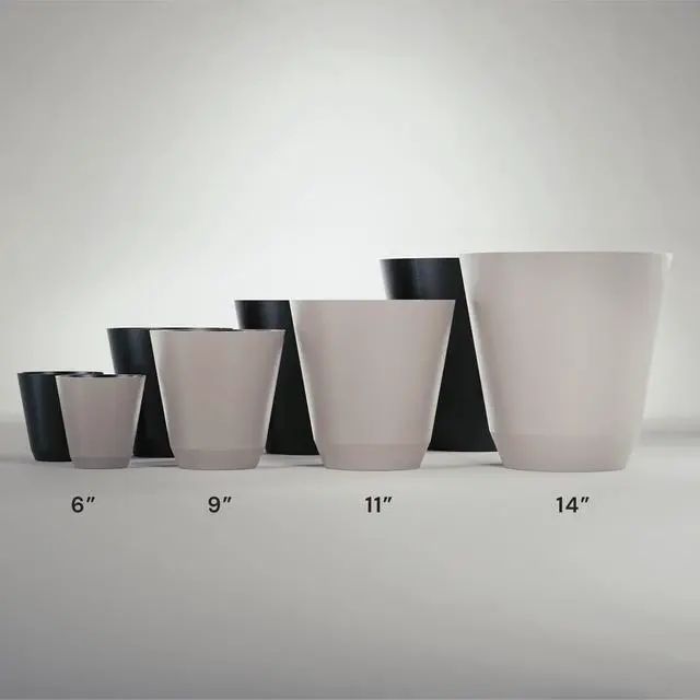 Alt view image 2 of 5 - Mainstays 11 in. Black Resin Self-Watering Planter