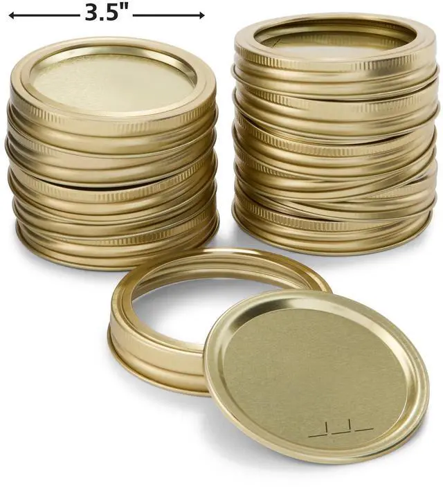 Main image of Mainstays 12-Pack Canning Jar Lids and Rings - Wide Mouth, Two-Piece Wide Mouth Mason Jar Lids with Bands for Canning and Preserving, Fits All Brands Wide Mouth Mason Jars