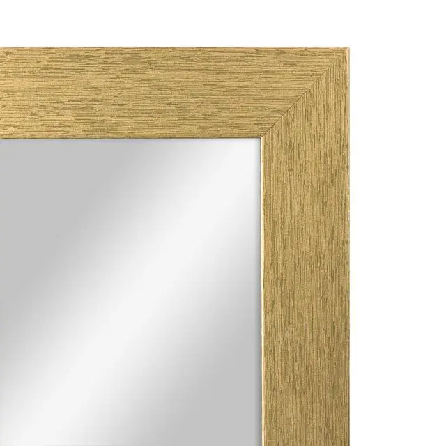 Alt view image 3 of 7 - Mainstays Over-the-Door Rectangular Mirror, Gold, 14.25 in x 50.45 in
