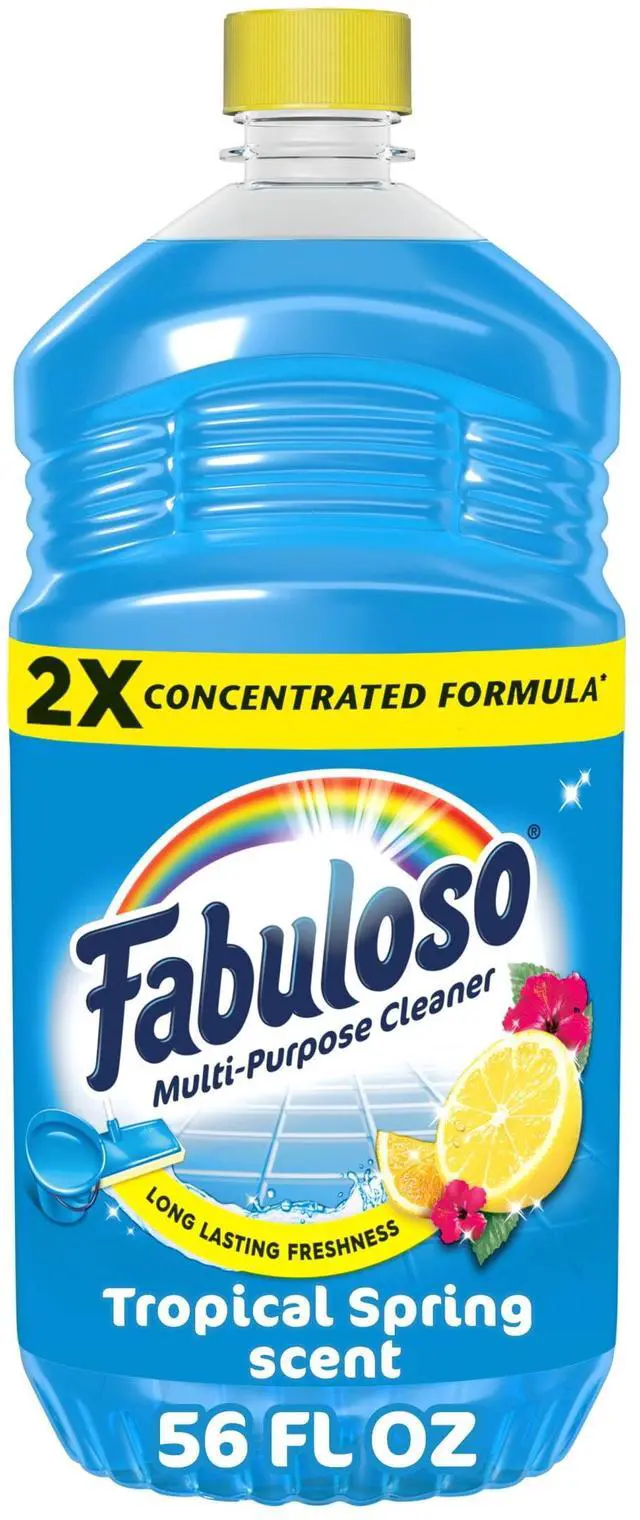 Main image of Fabuloso 2X Multi-Purpose Cleaner, No Rinse Floor Cleaner, Tropical Spring Scent, 56 fl oz
