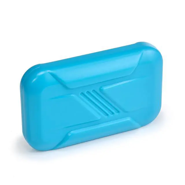 Alt view image 3 of 6 - (5 pack) Your Zone Kids Reusable Slim Ice Pack for Food Storage, Lunch Box Ice Pack, Lightweight, Neon Aqua