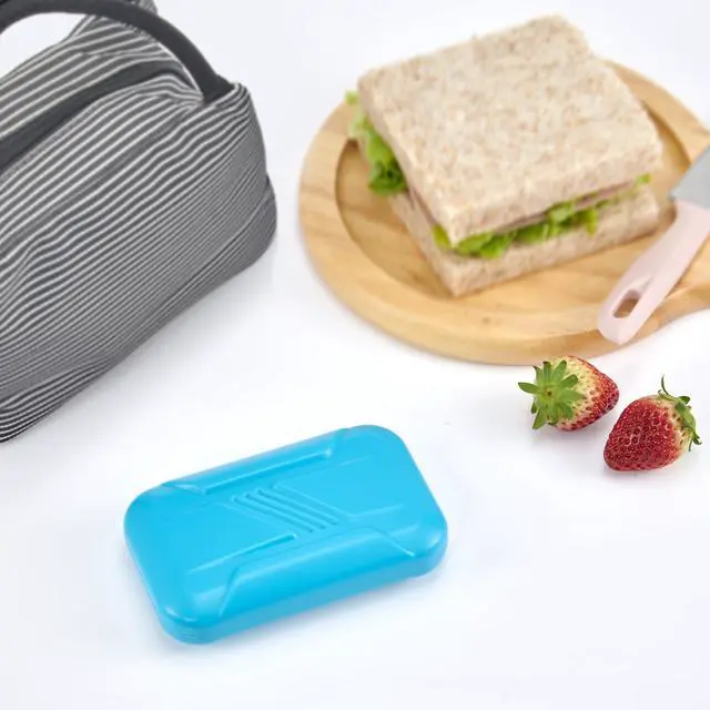 Alt view image 2 of 6 - (5 pack) Your Zone Kids Reusable Slim Ice Pack for Food Storage, Lunch Box Ice Pack, Lightweight, Neon Aqua