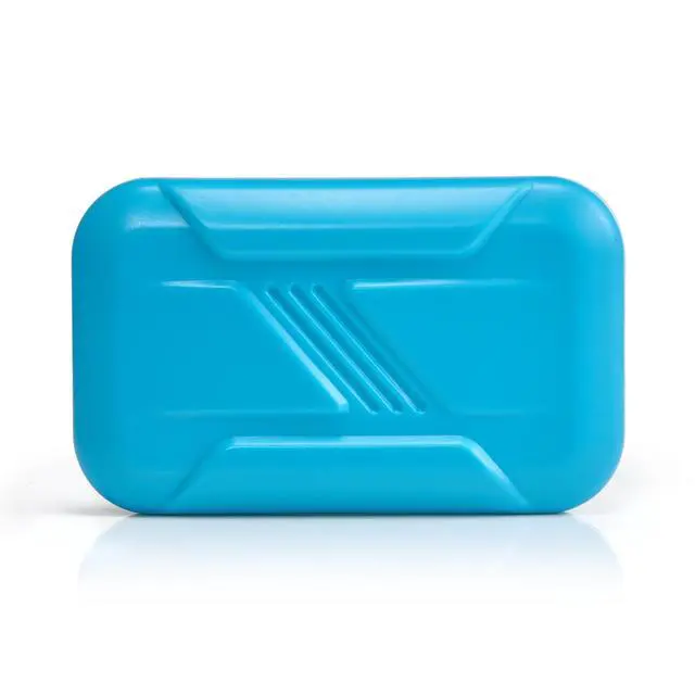 Alt view image 6 of 6 - (5 pack) Your Zone Kids Reusable Slim Ice Pack for Food Storage, Lunch Box Ice Pack, Lightweight, Neon Aqua