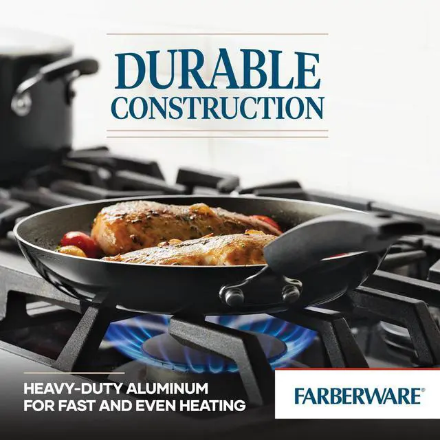 Alt view image 6 of 6 - Farberware Easy Clean 8 Inch Nonstick Frying Pan / Skillet, Dishwasher Safe, Black