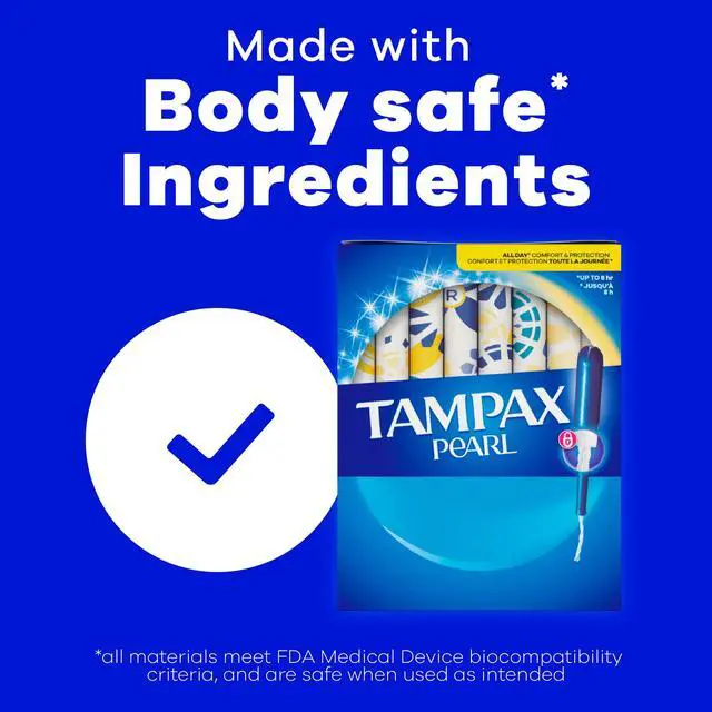 Alt view image 4 of 7 - Tampax Pearl Tampons Duo Multipack with LeakGuard Braid, Regular/Super Absorbency, 34 Count
