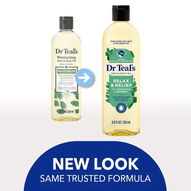 Alt view image 5 of 6 - Dr Teal's Relax & Relief Bath & Body Oil with Eucalyptus & Spearmint Essential Oils, 8.8 fl oz