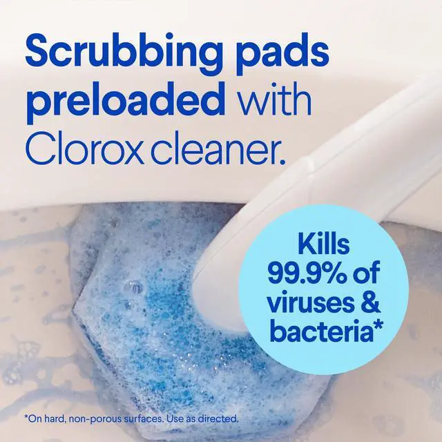 Alt view image 6 of 6 - Clorox ToiletWand Toilet Cleaning Refills, Disinfecting Scrubbing Pads, 10 Count