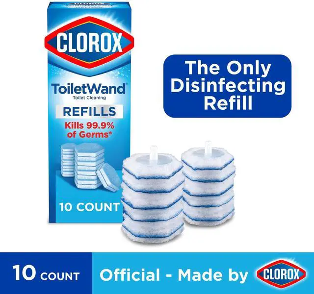 Main image of Clorox ToiletWand Toilet Cleaning Refills, Disinfecting Scrubbing Pads, 10 Count