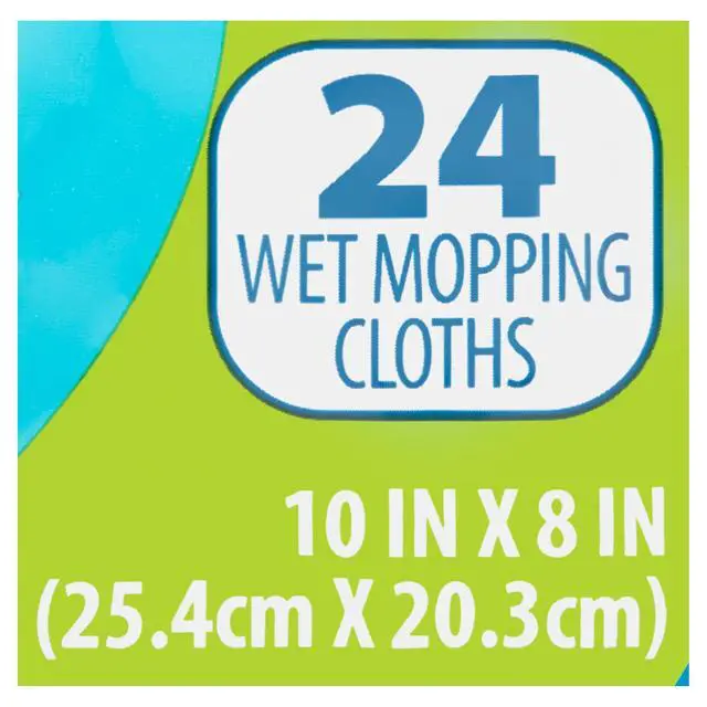 Alt view image 4 of 7 - Great Value Low Streaking Wet Mopping Cloths, 24 Count