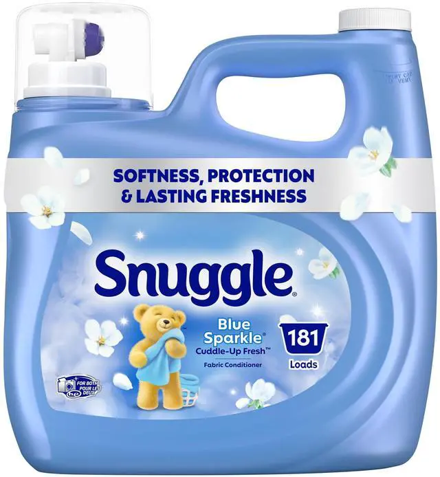 Main image of Snuggle Liquid Fabric Softener, Cuddle-Up Fresh Blue Sparkle, 123.1 oz, 181 Loads