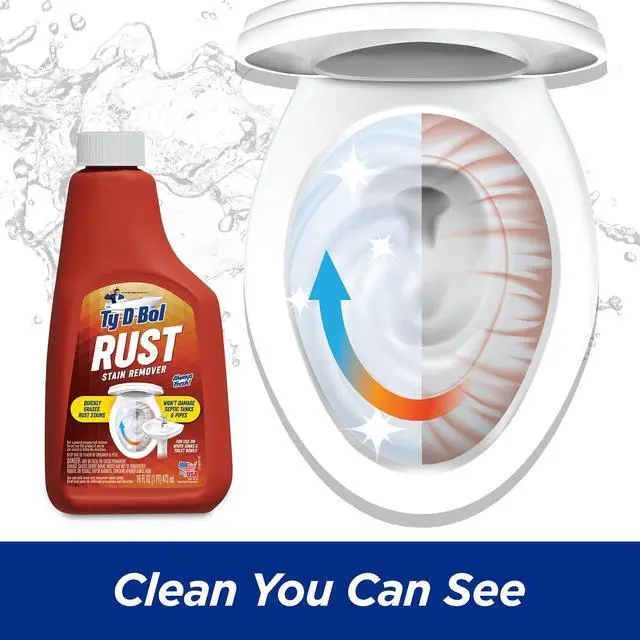 Alt view image 5 of 7 - TyDBol Rust Stain Remover Liquid, NoScrub Toilet & Sink Cleaner, HeavyDuty Bathroom Rust Dissolver, Safe for Plumbing & Septic Systems, Household HardWater Stain Cleaning Solution