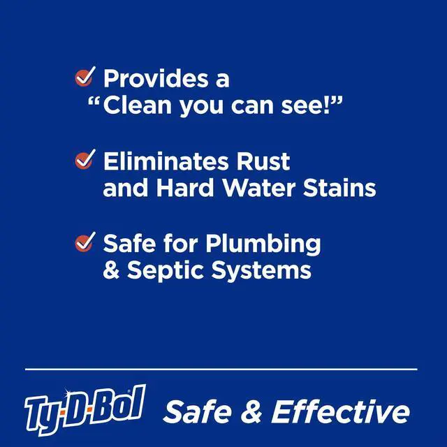 Alt view image 2 of 7 - TyDBol Rust Stain Remover Liquid, NoScrub Toilet & Sink Cleaner, HeavyDuty Bathroom Rust Dissolver, Safe for Plumbing & Septic Systems, Household HardWater Stain Cleaning Solution