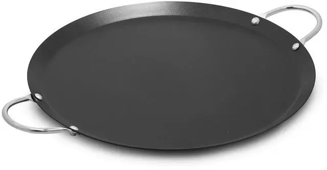 Main image of IMUSA 9Inch Round Carbon Steel Comal Pan, NonStick Flat Griddle with Riveted Side Handles, OvenSafe Tortilla Quesadilla Crepe Pancake Griddle, MultiPurpose Traditional Mexican Cookware