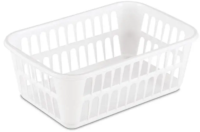 Main image of (6 pack) Sterilite Storage Basket, Versatile Open Plastic Bin, White
