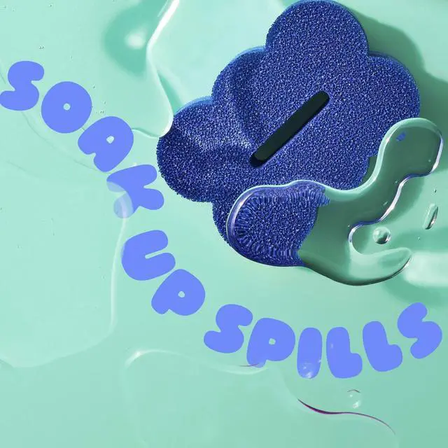 Alt view image 5 of 6 - Brite by Scotch-Brite Scrub & Wipe with Drain + Dry Stand, Kitchen Sponge for Washing Dishes, 1 Scrub Sponge