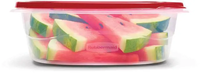 Alt view image 6 of 6 - Rubbermaid TakeAlongs 11.7 Cup Food Storage Containers, Set of 2, Red