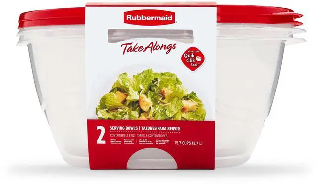 Main image of Rubbermaid TakeAlongs Serving Bowl Food Storage Containers, 15.7 Cup, 2 Count