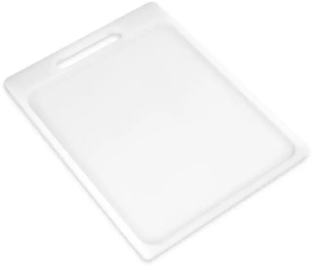 Alt view image 3 of 6 - Mainstays 11" X 14.5" White Non-Slip Poly Cutting Board with Juice Groove