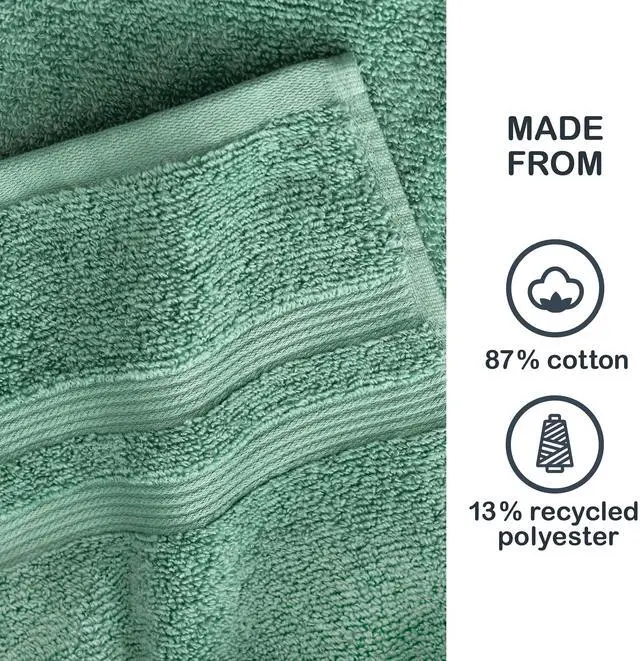 Alt view image 3 of 6 - Mainstays Performance Cotton Bath Sheet, Oversized Super Soft Quick Dry Fade Resistant, Solid Green