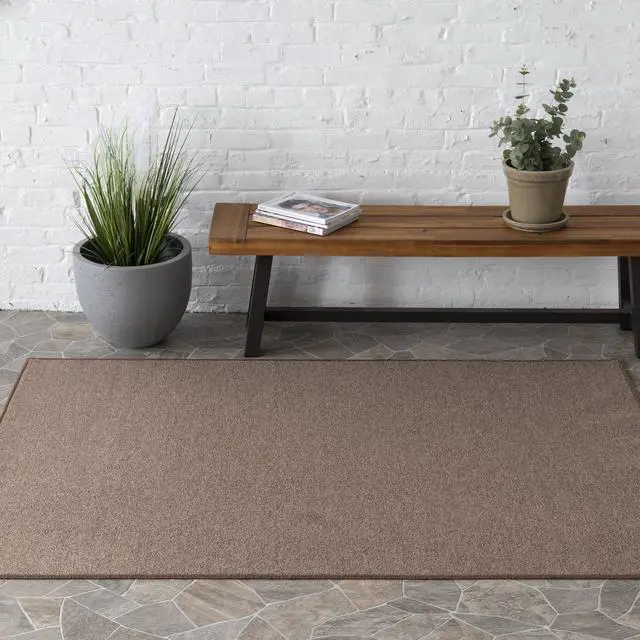 Alt view image 3 of 7 - Mainstays Titan Utility Rug, Pecan, 17 in x 30 in Indoor Area Rug