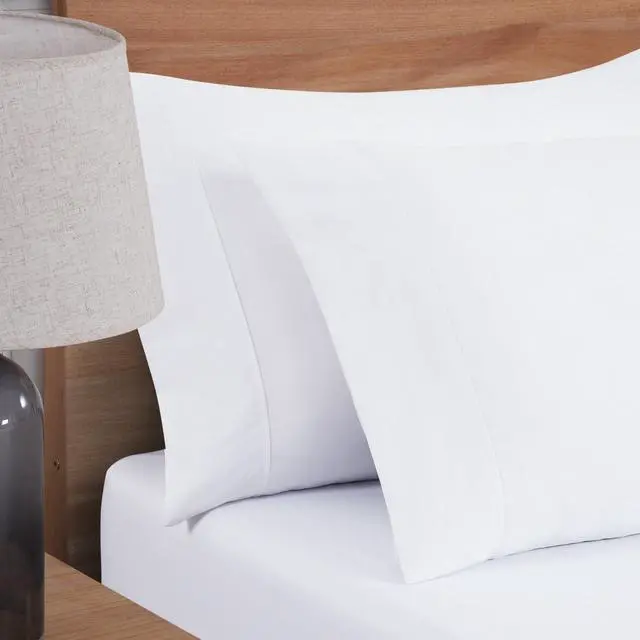 Alt view image 3 of 6 - Mainstays Super Soft Brushed Microfiber Pillowcase Set, Arctic White, Standard/Queen, 2 Piece