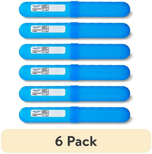 Main image of (6 pack) Equate Plastic Toothbrush Holder, Color May Vary