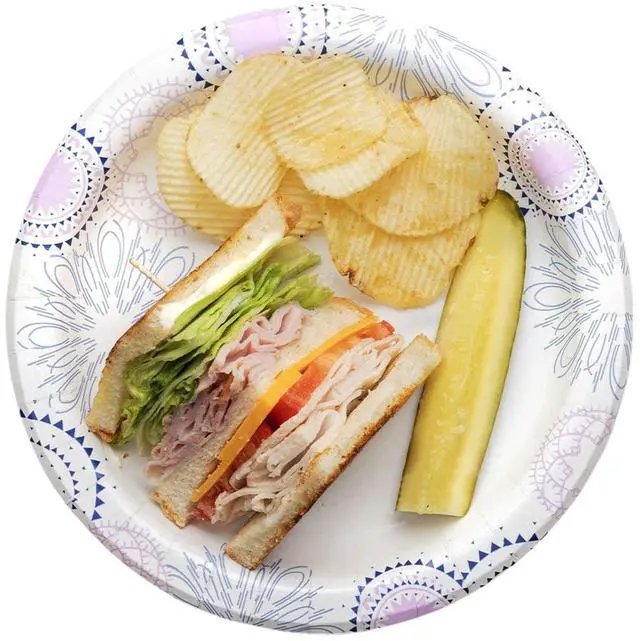 Alt view image 6 of 7 - Great Value Disposable Paper Plates, 8.5 in, 200 Count