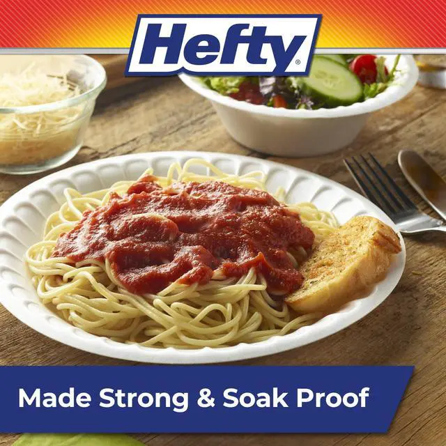 Alt view image 6 of 7 - Hefty Everyday Soak Proof Disposable Foam Plates, 8.8 inches, 150 Count