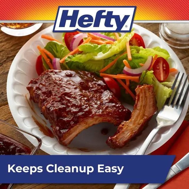 Alt view image 5 of 7 - Hefty Everyday Soak Proof Disposable Foam Plates, 8.8 inches, 150 Count