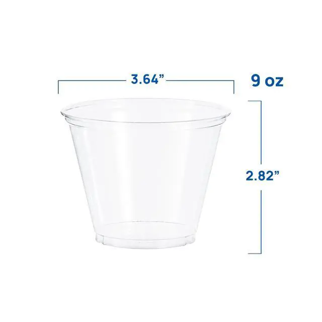 Alt view image 5 of 6 - Solo Party Disposable Plastic Cups, Clear, 9 oz, 50 Count