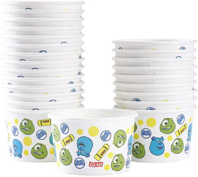 Main image of Glad For Disney - 6oz Paper Snack Bowls w/o lid - 24ct - Monsters Inc