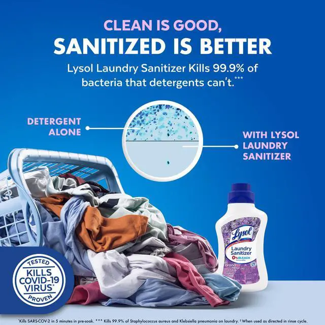 Alt view image 4 of 6 - Lysol® Laundry Sanitizer Additive, Eliminates Odor Causing Bacteria, Fresh Blossoms, 41oz