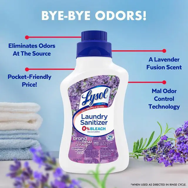 Alt view image 5 of 6 - Lysol® Laundry Sanitizer Additive, Eliminates Odor Causing Bacteria, Fresh Blossoms, 41oz
