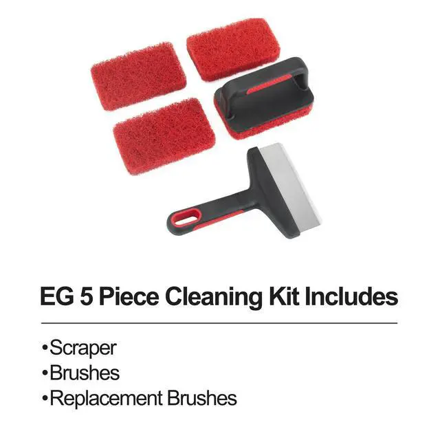 Alt view image 2 of 7 - Expert Grill Griddle Cleaning Kit, HeavyDuty Stainless Steel Scraper, Scrub Brush with 3 Replacement Pads, Safe for Cast Iron & MultiSurface Cookware, HeatResistant Handle for BBQ Cookout Grill Mai