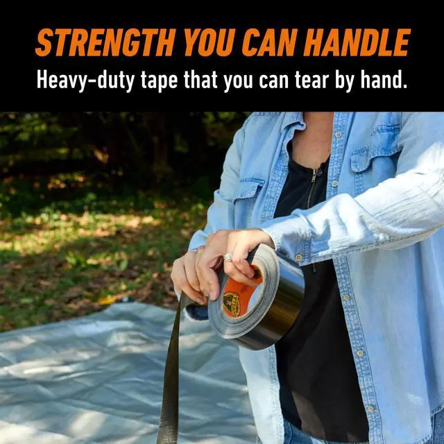 Alt view image 3 of 5 - Gorilla Duct Tape 10 Yard Black Single Roll