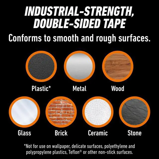 Alt view image 5 of 5 - Gorilla Heavy Duty Mounting Tape, 60in Black