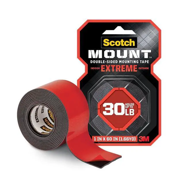Main image of Scotch-Mount Extreme Double-Sided Mounting Tape, 1in x 60in, 1 Roll