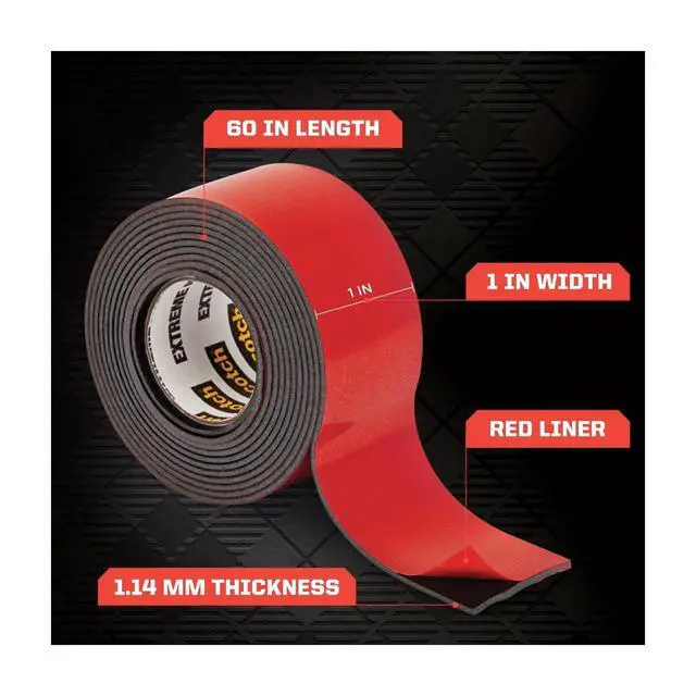 Alt view image 2 of 6 - Scotch-Mount Extreme Double-Sided Mounting Tape, 1in x 60in, 1 Roll